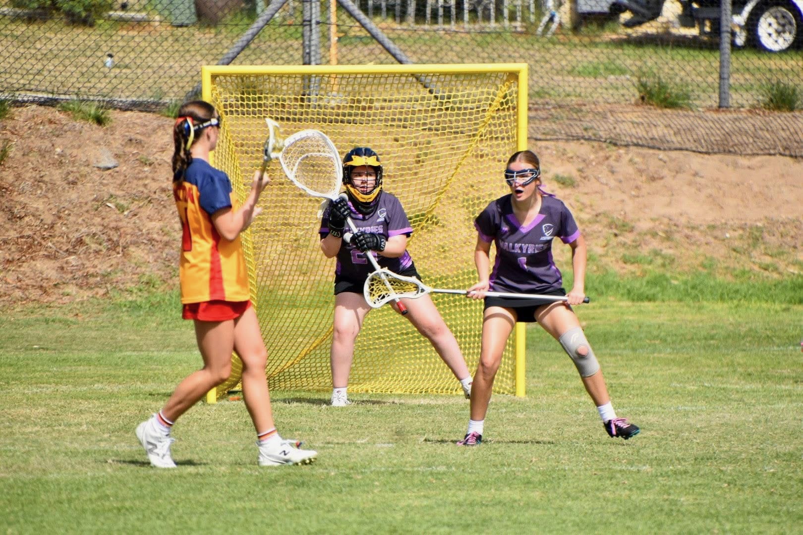Ivy Merritt in game action in goal during 2026.