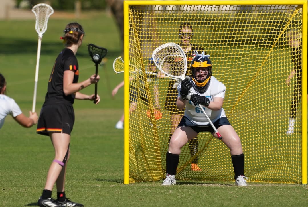 Ivy Merritt in goal during the 2025 U15 National Tournament in Perth.
