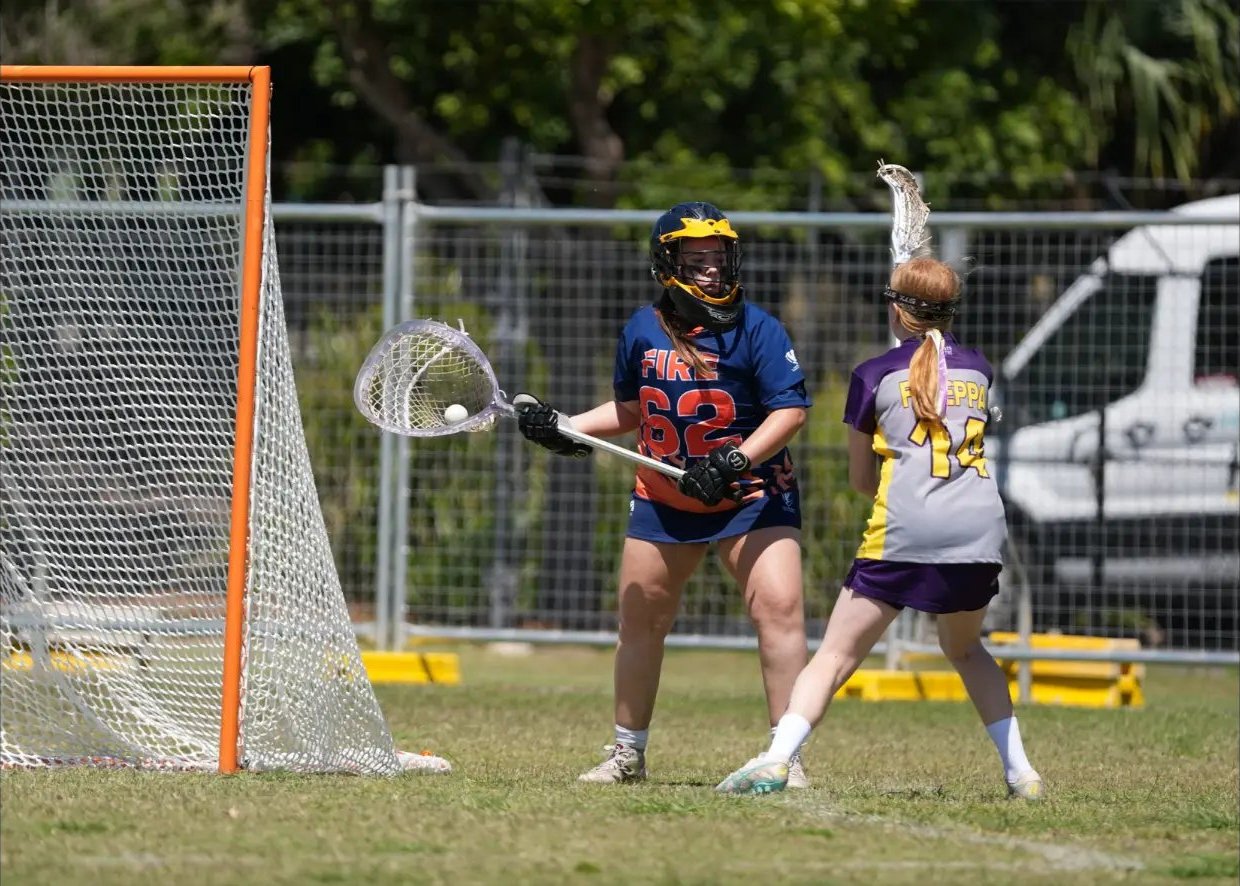Ivy guarding the goal for FIRE during a match.