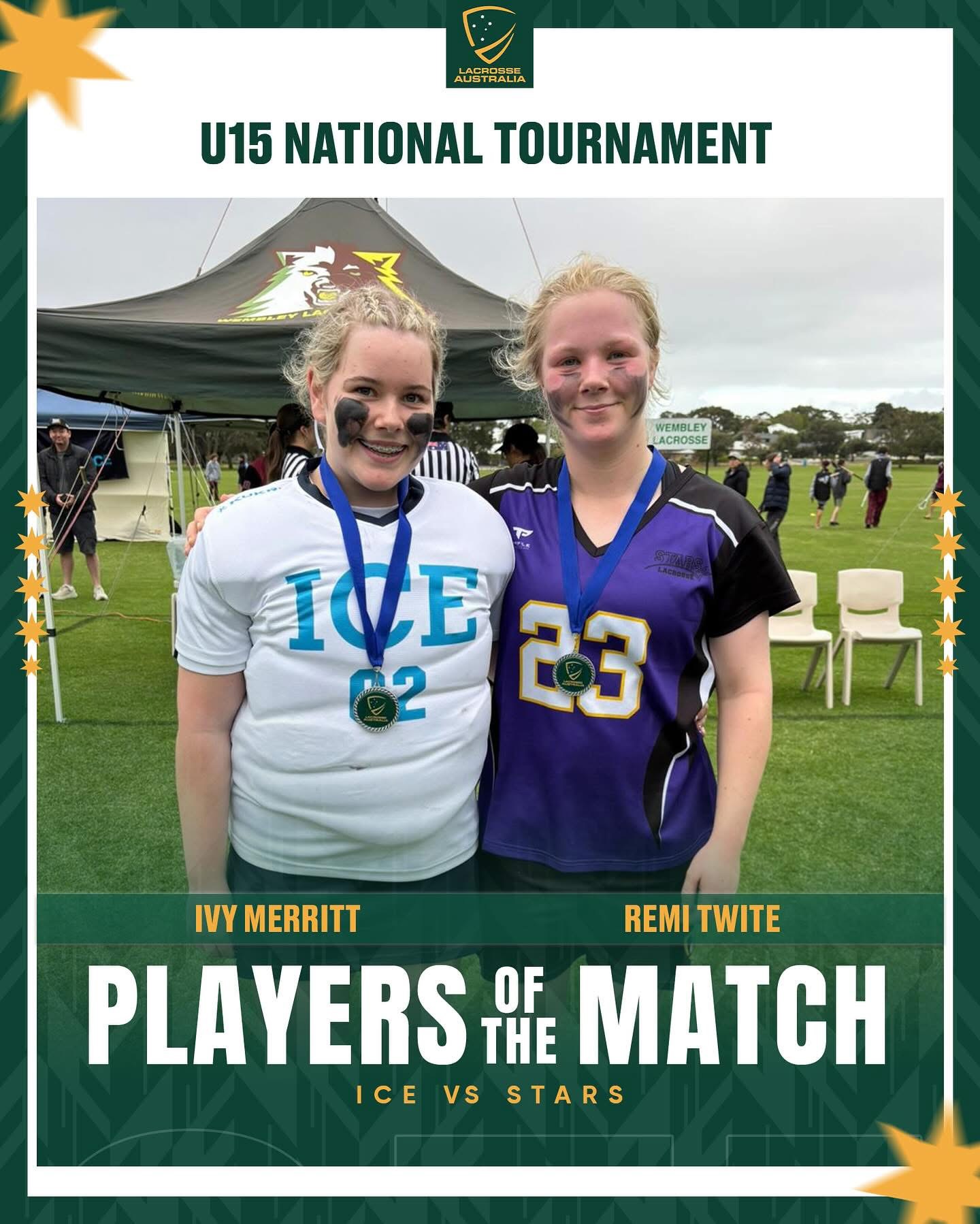 Ivy Merritt at the 2025 U15 National Tournament in Perth representing Victoria — ICE.