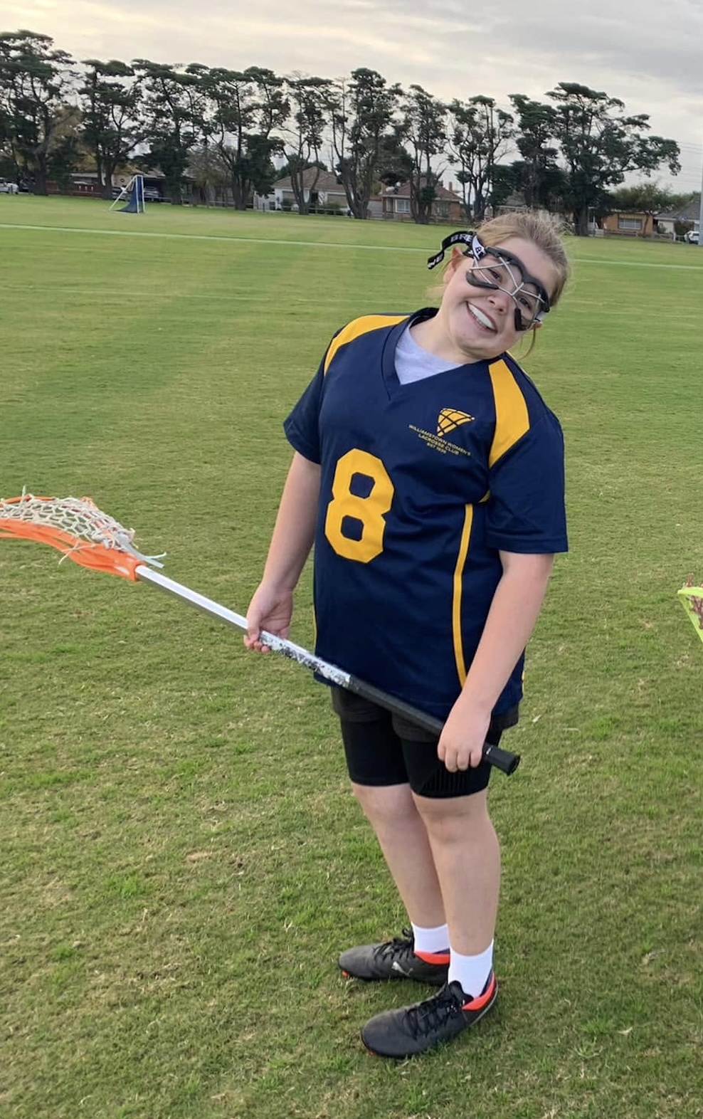 Ivy Merritt during her 2022 season playing field lacrosse.